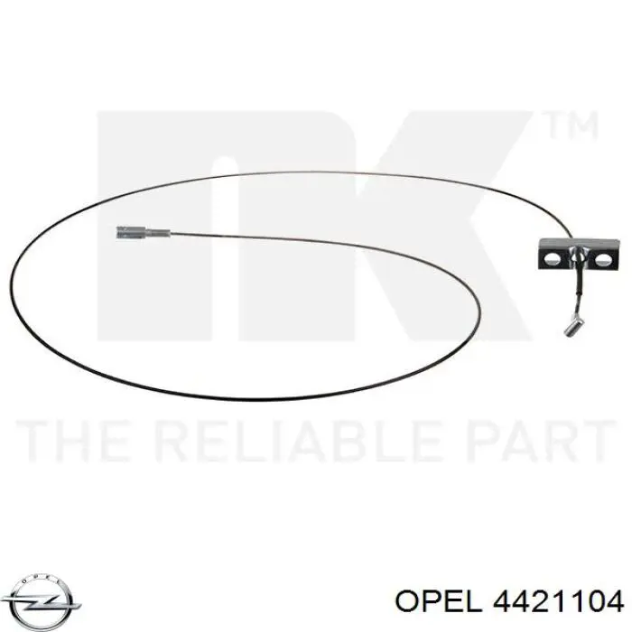 Купити 4421104 Opel Трос ручного гальма, проміжний