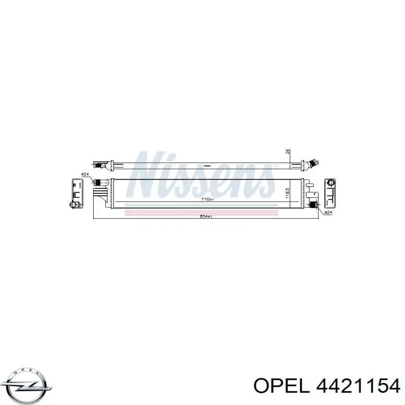 4421154 Opel радіатор охолодження, додатковий