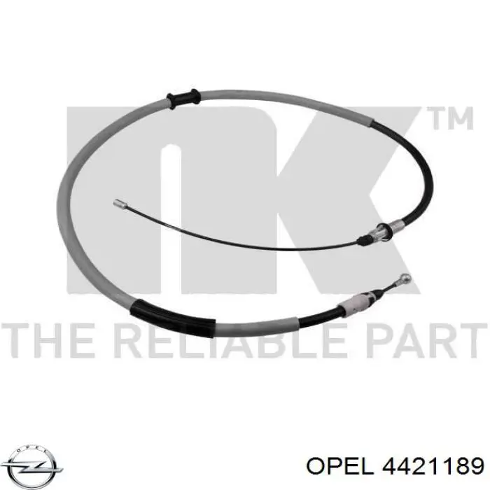 Трос ручного гальма задній, правий/лівий Opel 4421189 ціна, від 23.19 USD