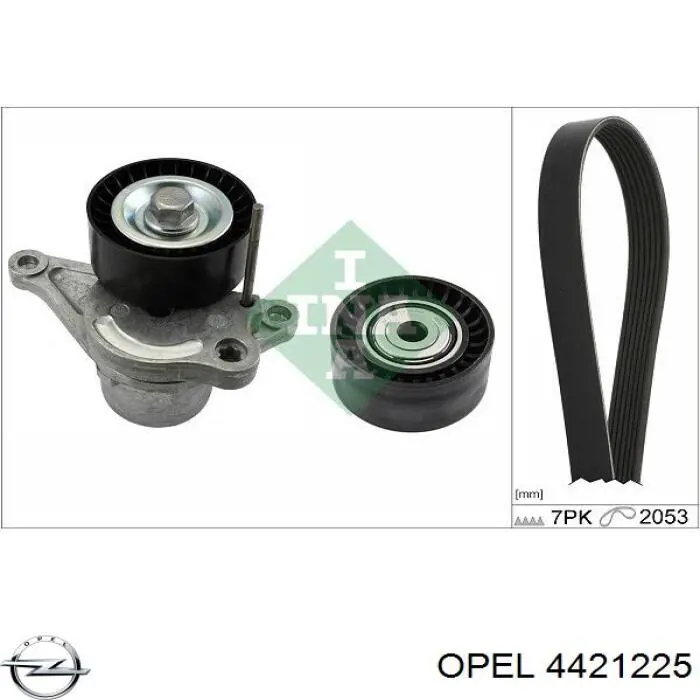 4421225 Opel ремінь приводний, агрегатів, комплект