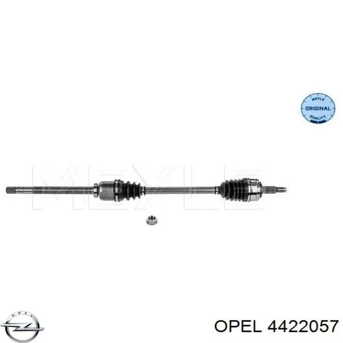 Піввісь (привід) передня, права 4422057 Opel