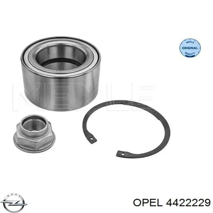 Комплект підшипник маточини передньої Opel 4422229 ціна, від 46.72 USD