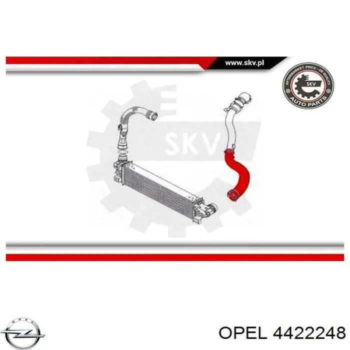 Шланг/патрубок интеркуллера Opel 93867721 ціна, від 165.98 USD