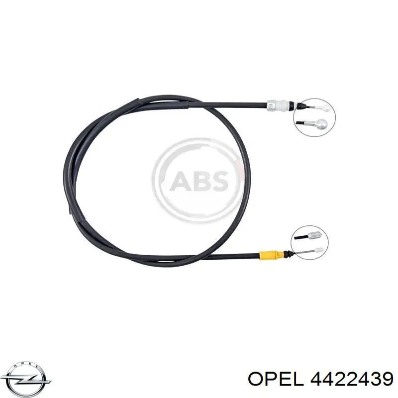 93459142 Opel Трос ручного гальма задній, правий