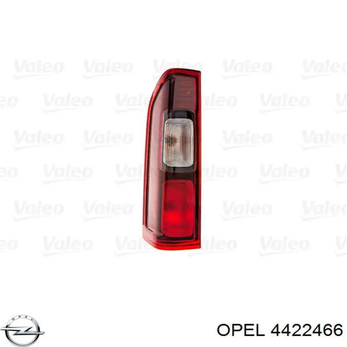 Ліхтар задній лівий, верхній Opel 4422466 ціна, від 51.67 USD