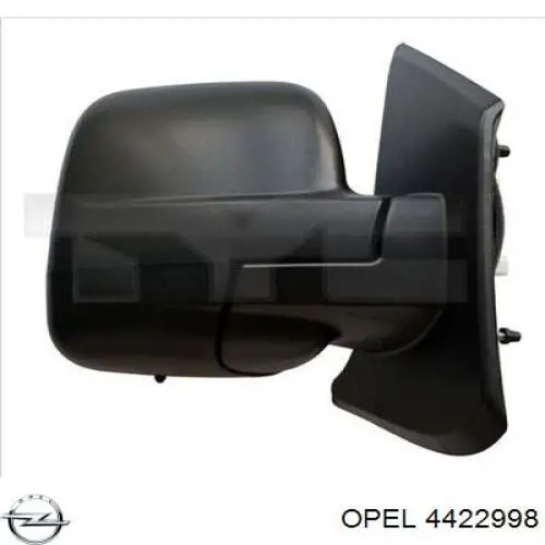 Ліве бічне дзеркало Opel 4422998 ціна, від 96.44 USD