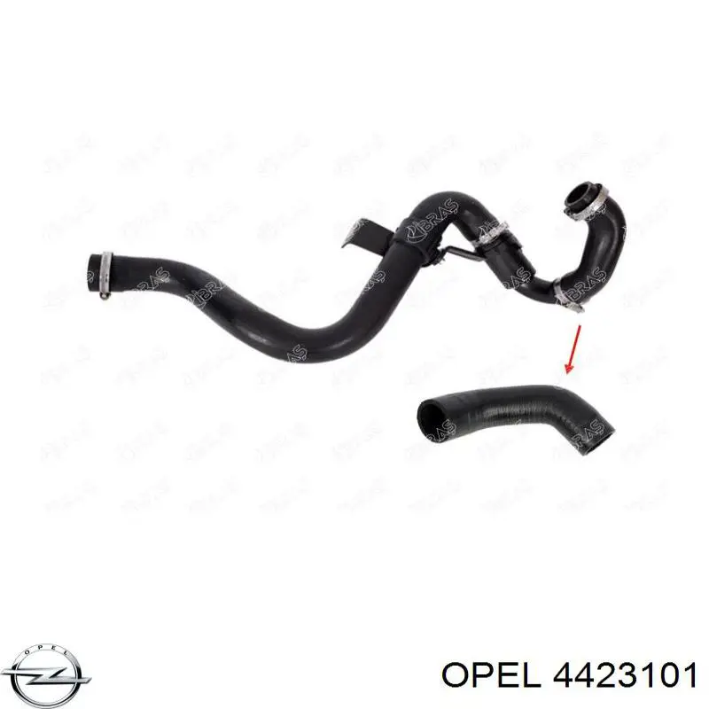 4423101 Opel Трубка датчика тиску вихлопних газів