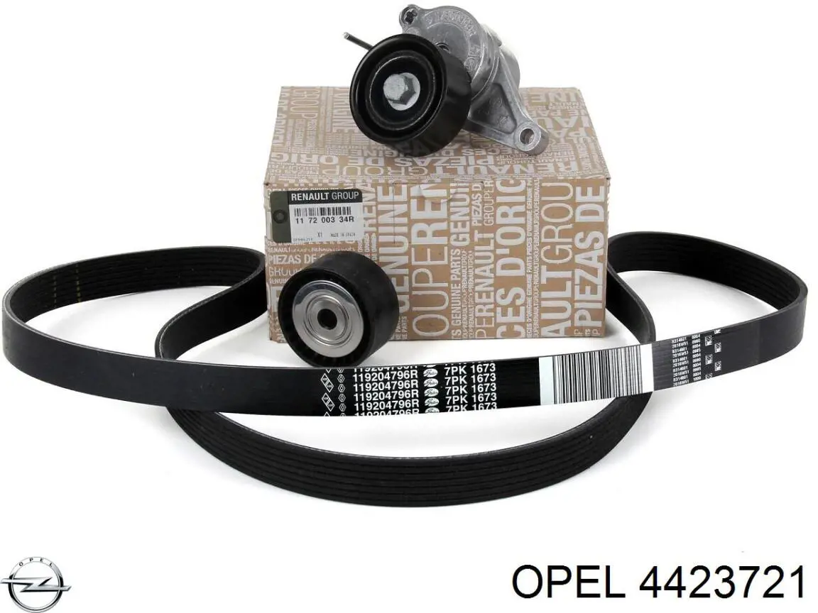 4423721 Opel ремінь приводний, агрегатів, комплект