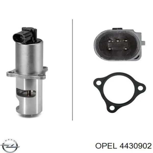 4430902 Opel клапан egr, рециркуляції газів