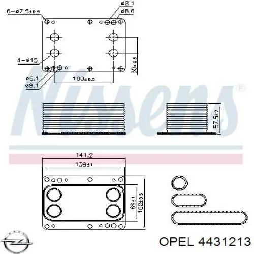 Корпус масляного фільтра 4431213 Opel