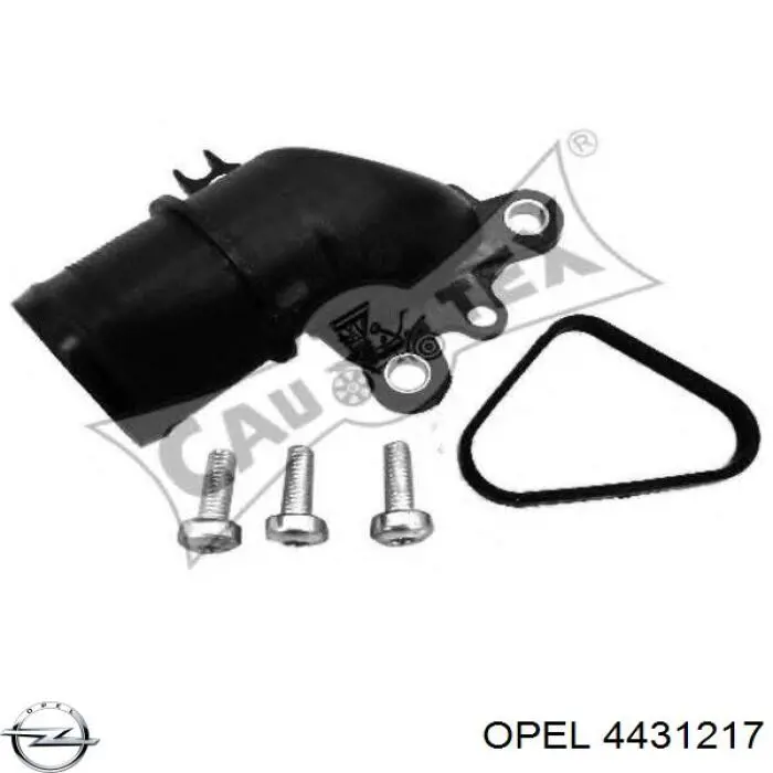 Купити 4431217 Opel Фланець системи охолодження (трійник)