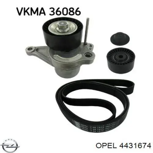 Купити 4431674 Opel Ремінь приводний, агрегатів, комплект