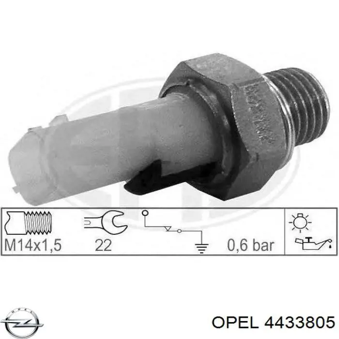 4433805 Opel датчик тиску масла