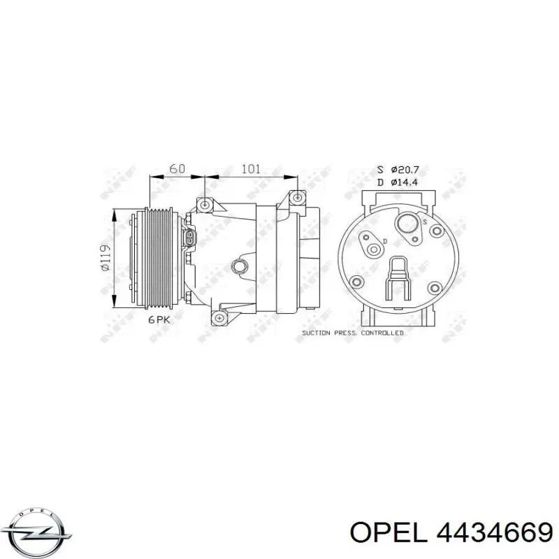 Компресор системи кондиціювання Opel 93198401 ціна, від 160.55 USD