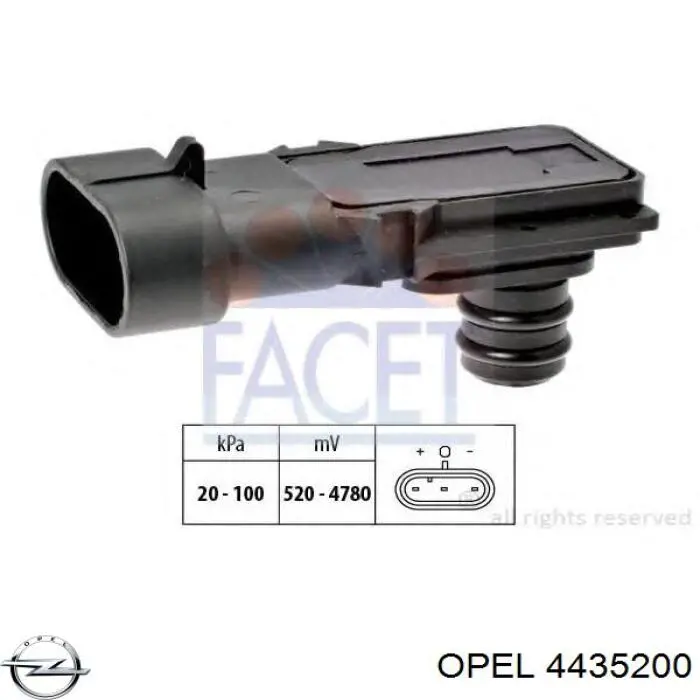 4435200 Opel Датчик наддува
