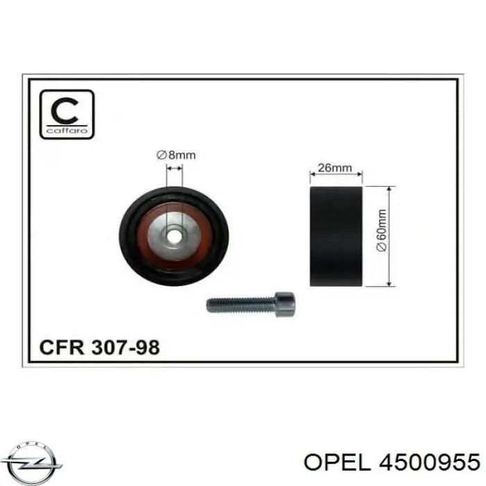 Натяжний ролик Opel 4500955 ціна, від 15.06 USD