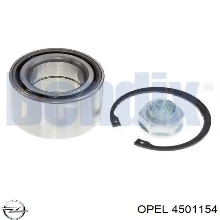 Комплект підшипник маточини передньої Opel 4501154 ціна, від 26.11 USD