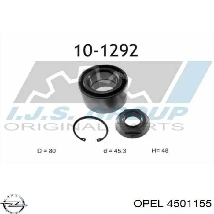 Підшипник маточини задньої Opel 4501155 ціна, від 25.40 USD