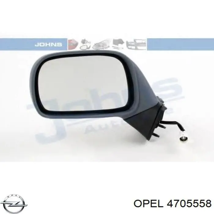 4705558 Opel дзеркало заднього виду, ліве