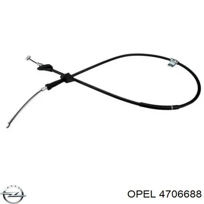 Трос ручного гальма задній, правий 9211155 Opel