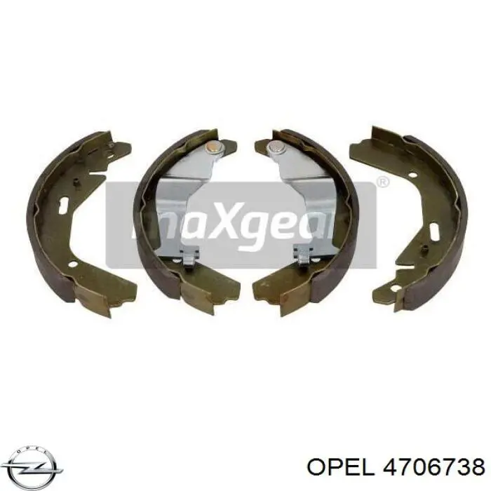 4706738 Opel колодки гальмові задні, барабанні