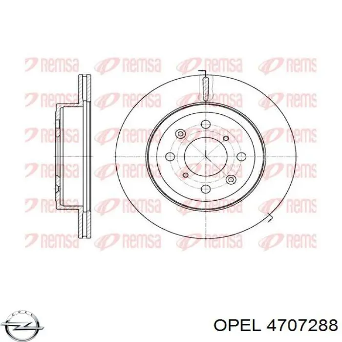 Диск переднього гальма Opel 4707288 ціна, від 29.08 USD