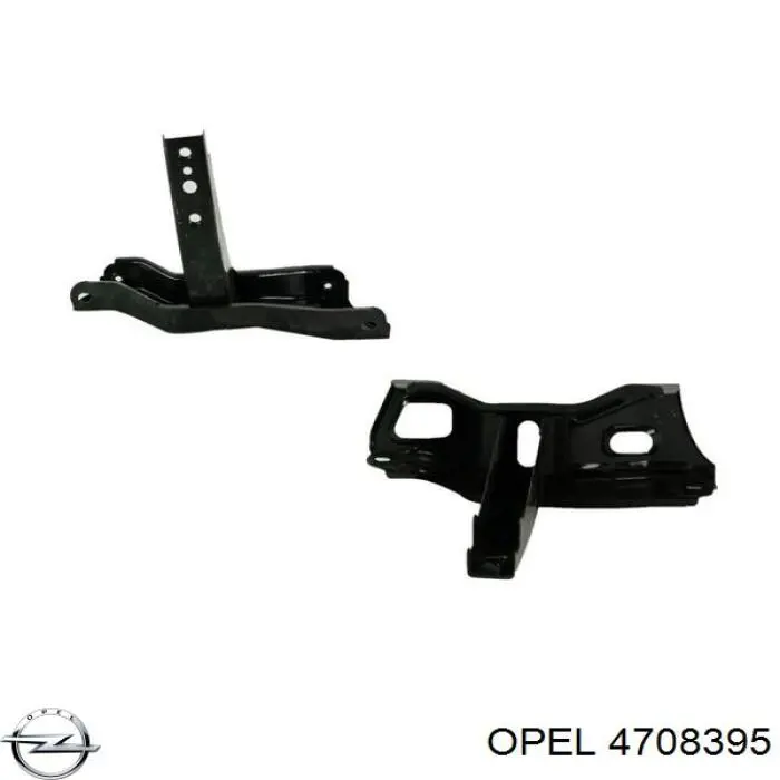 Направляюча переднього бампера, ліва 4708395 Opel