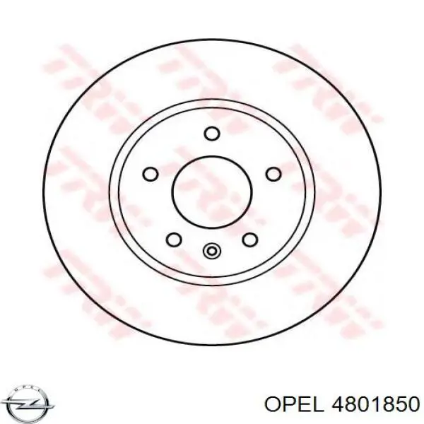 Гальмівні диски передні 4801850 Opel