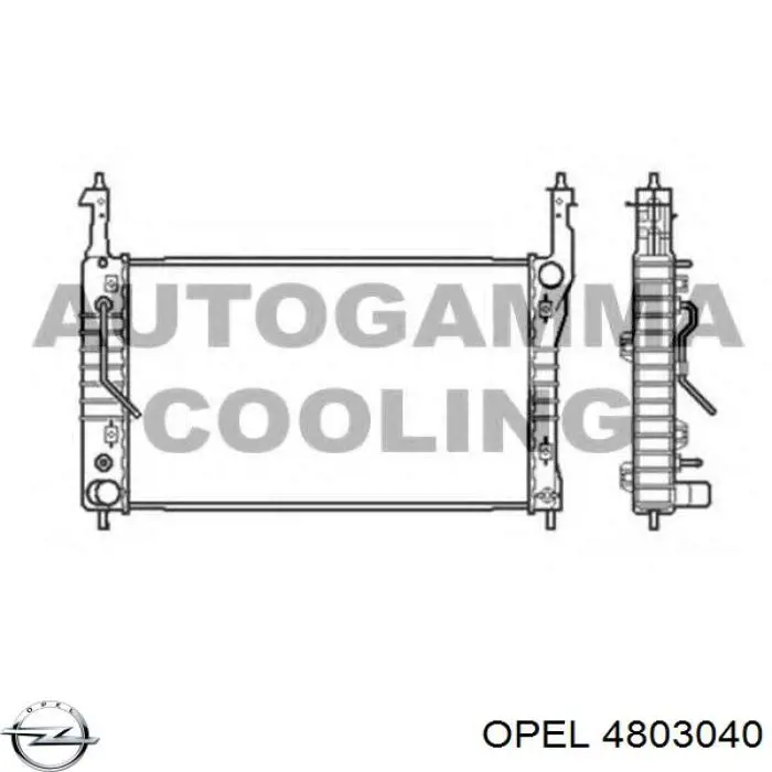 4803040 Opel радіатор охолодження двигуна