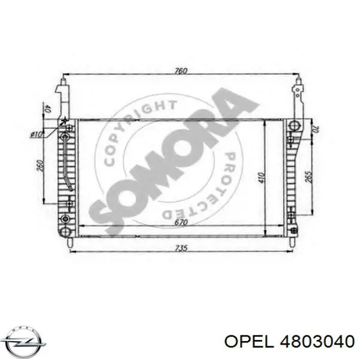 Радіатор основний Opel 4803040 ціна, від 151.78 USD