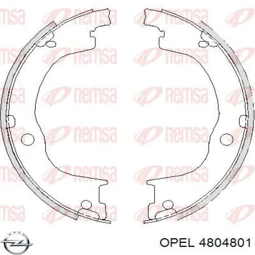 Колодки ручника / стоянкового гальма Opel 4804801 ціна, від 22.35 USD