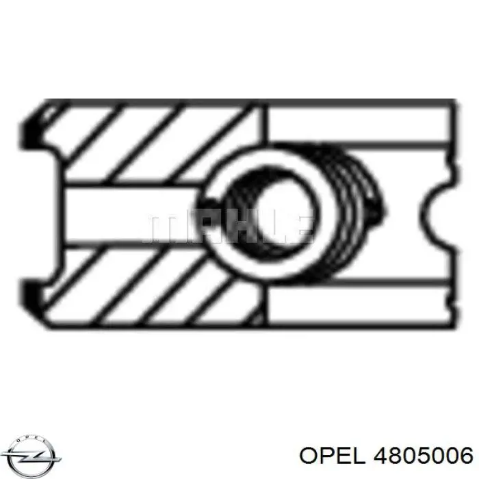 Кільця поршневі на 1 циліндр, STD. Opel 4805006 ціна, від 39.48 USD