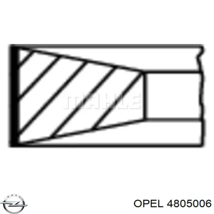 Кільця поршневі на 1 циліндр, STD. 4805006 Opel