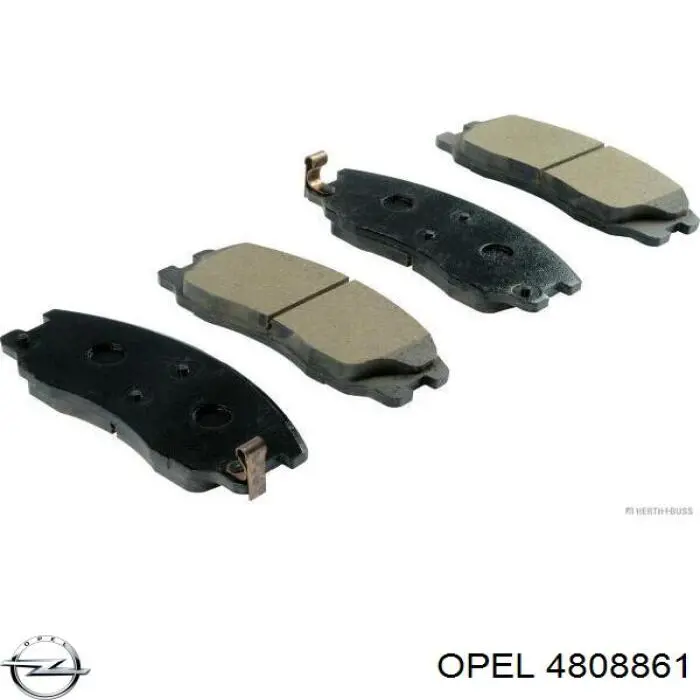 Колодки гальмівні передні, дискові 4808861 Opel