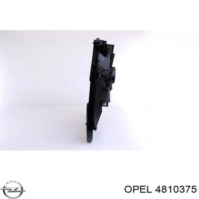 4810375 Opel дифузор радіатора охолодження, в зборі з двигуном і крильчаткою