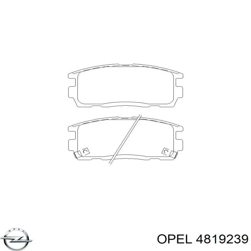 Купити 4819239 Opel Задні колодки