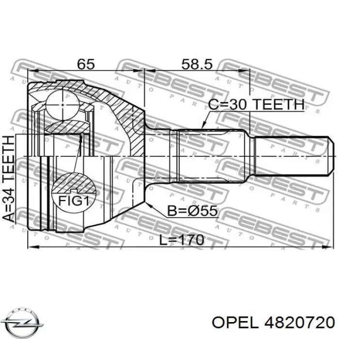 95299893 General Motors Привід передній правий