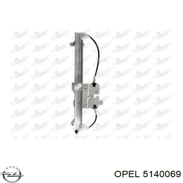 5140069 Opel механізм склопідіймача двері задньої, лівої
