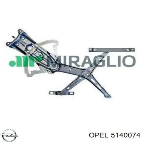 Механізм склопідіймача двері передньої, правої 5140074 Opel