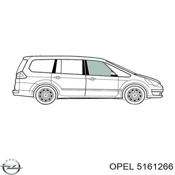 Скло передніх дверей, правою Opel Meriva A (Опель Меріва)