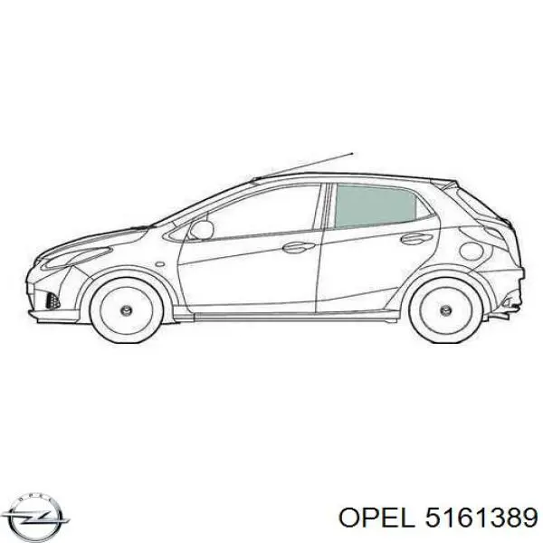 5161389 Opel Скло задніх дверей, лівих