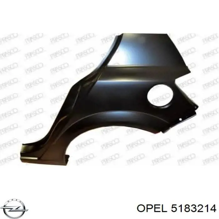 Бічна частина задні праві Opel 5183214 ціна, від 136.93 USD