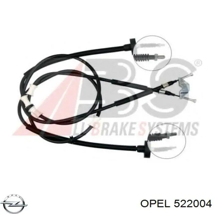 Трос ручного гальма задній, правий/лівий Opel 522004 ціна, від 20.71 USD