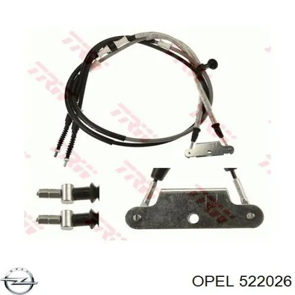 Трос ручного гальма задній, правий/лівий Opel 522026 ціна, від 33.61 USD