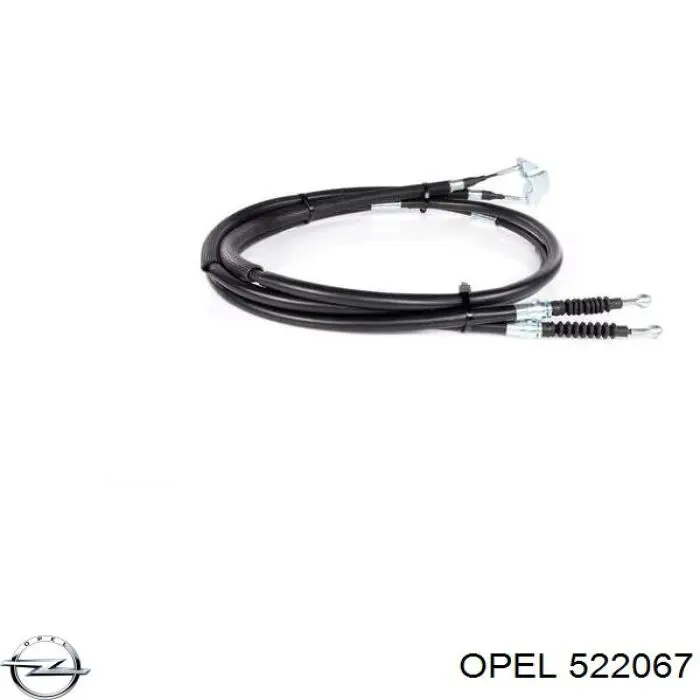 522067 Opel трос ручного гальма задній, правий/лівий