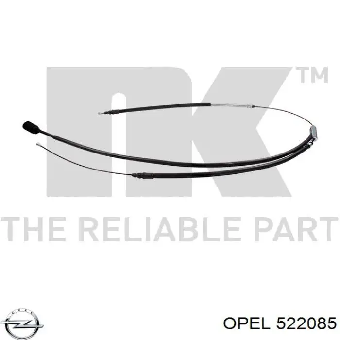 522085 Opel Трос ручного гальма, комплект на авто