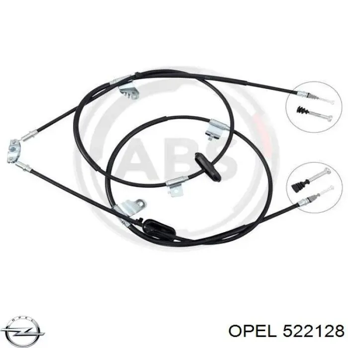 Трос ручного гальма задній, правий/лівий Opel 522128 ціна, від 68.03 USD