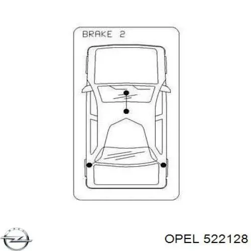 Купити 522128 Opel Трос ручного гальма задній, правий/лівий