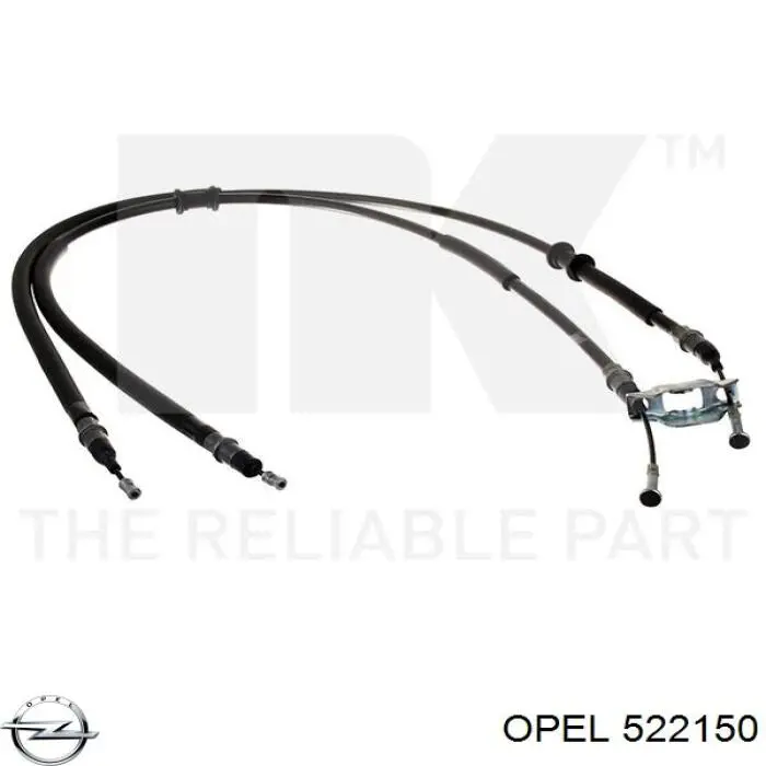 Трос ручного гальма задній, правий/лівий Opel 522150 ціна, від 15.22 USD