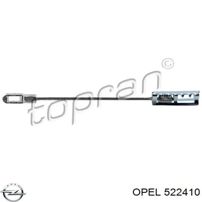 Трос ручного гальма задній, правий/лівий 522410 Opel